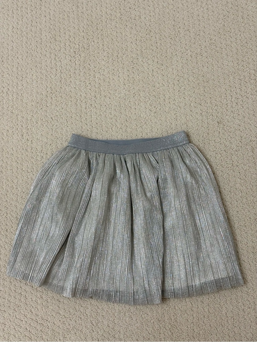 H&M Silver Metallic Circle Skirt Size 6X-7